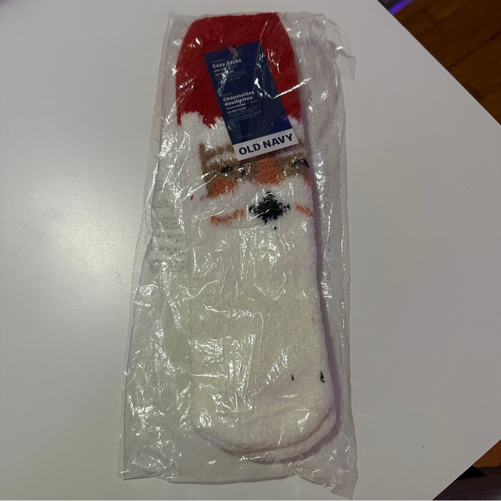 Old Navy Red and White Santa Socks